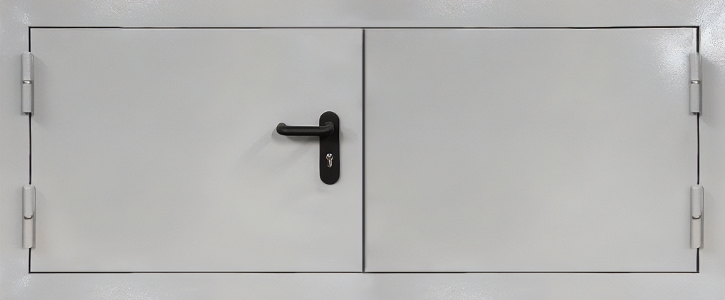 Двустворчатый металлический люк серого цвета Двустворчатый металлический люк серого цвета