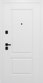 Входная дверь с белыми окрашенными панелями МДФ и скрытыми петлями