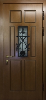 Термодверь со стеклом и ковкой Термодверь со стеклом и ковкой
